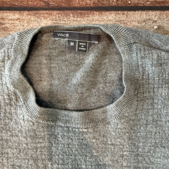 Vince Men's Crewneck Sweater in Heather Gray - Picture 8 of 11